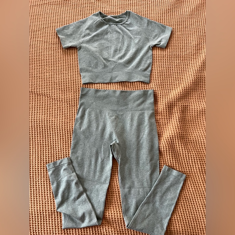 Green/ Gray Two-Piece Activewear Set